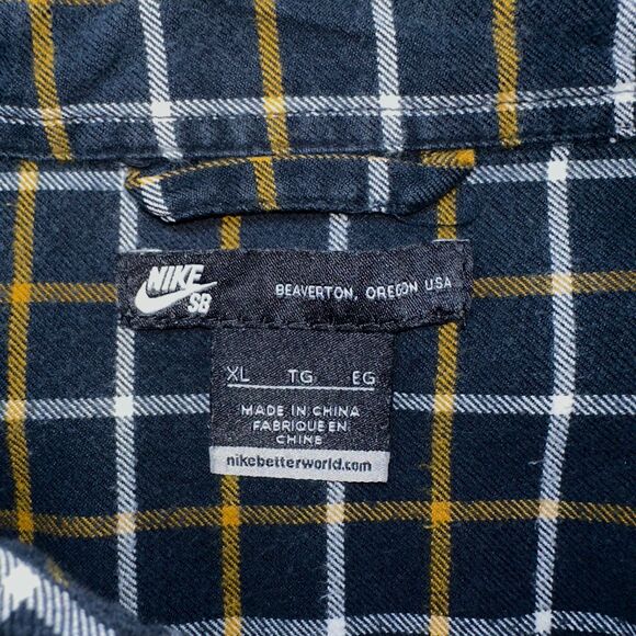 Nike SB Skate Men's L Flannel Workwear Button Up Shirt NYOFB style 437289 - Picture 2 of 9